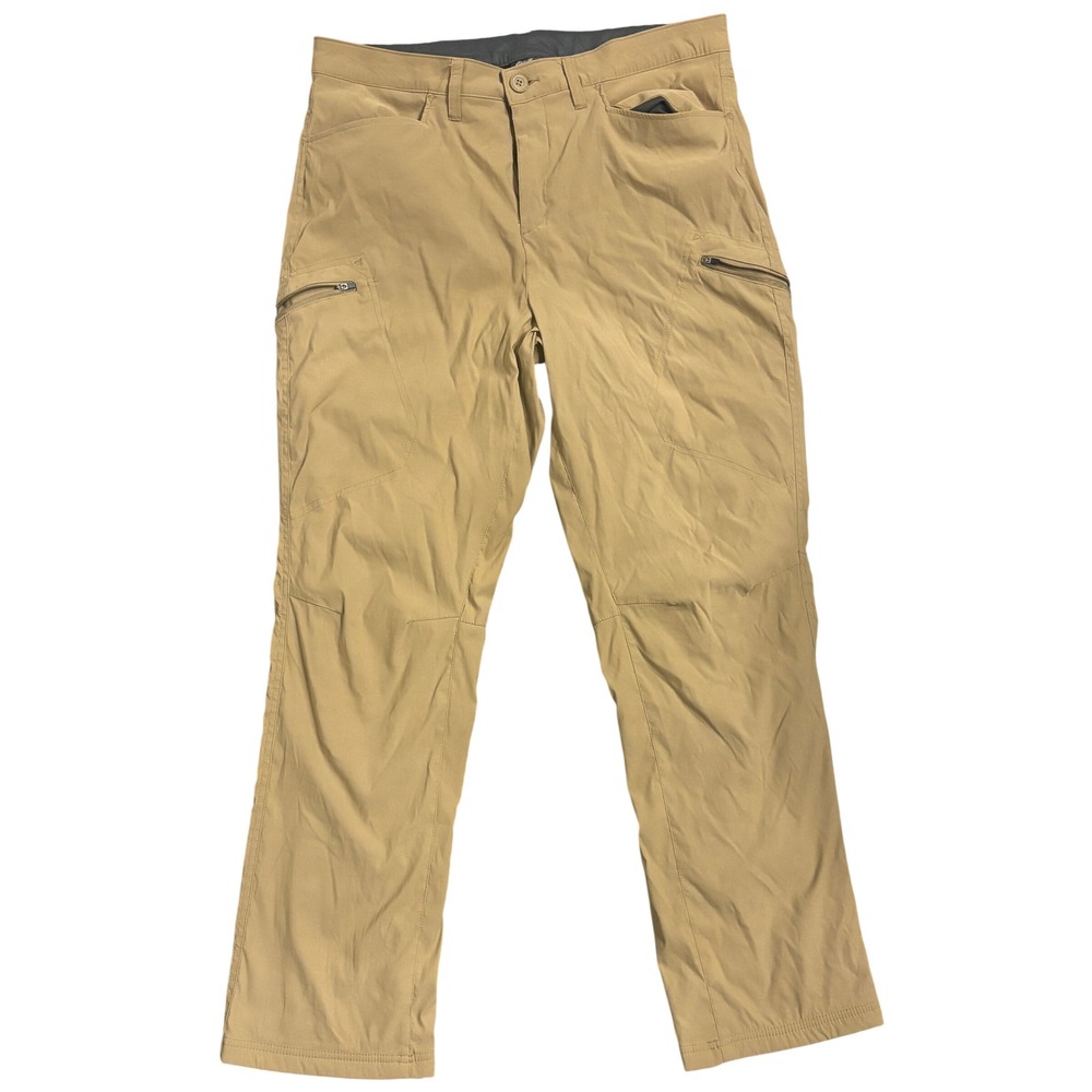 Eddie Bauer Men Pants 36x32 Tan Fleece Lined Guide Pro Hiking